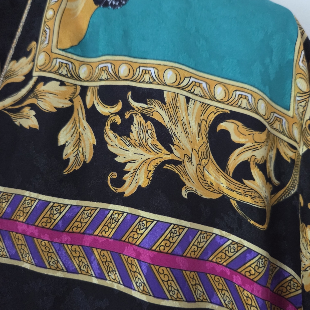 Ruth Norman Vintage Neiman Marcus Colorful Animal Print Kaftan Caftan Dress OS - Picture 9 of 16